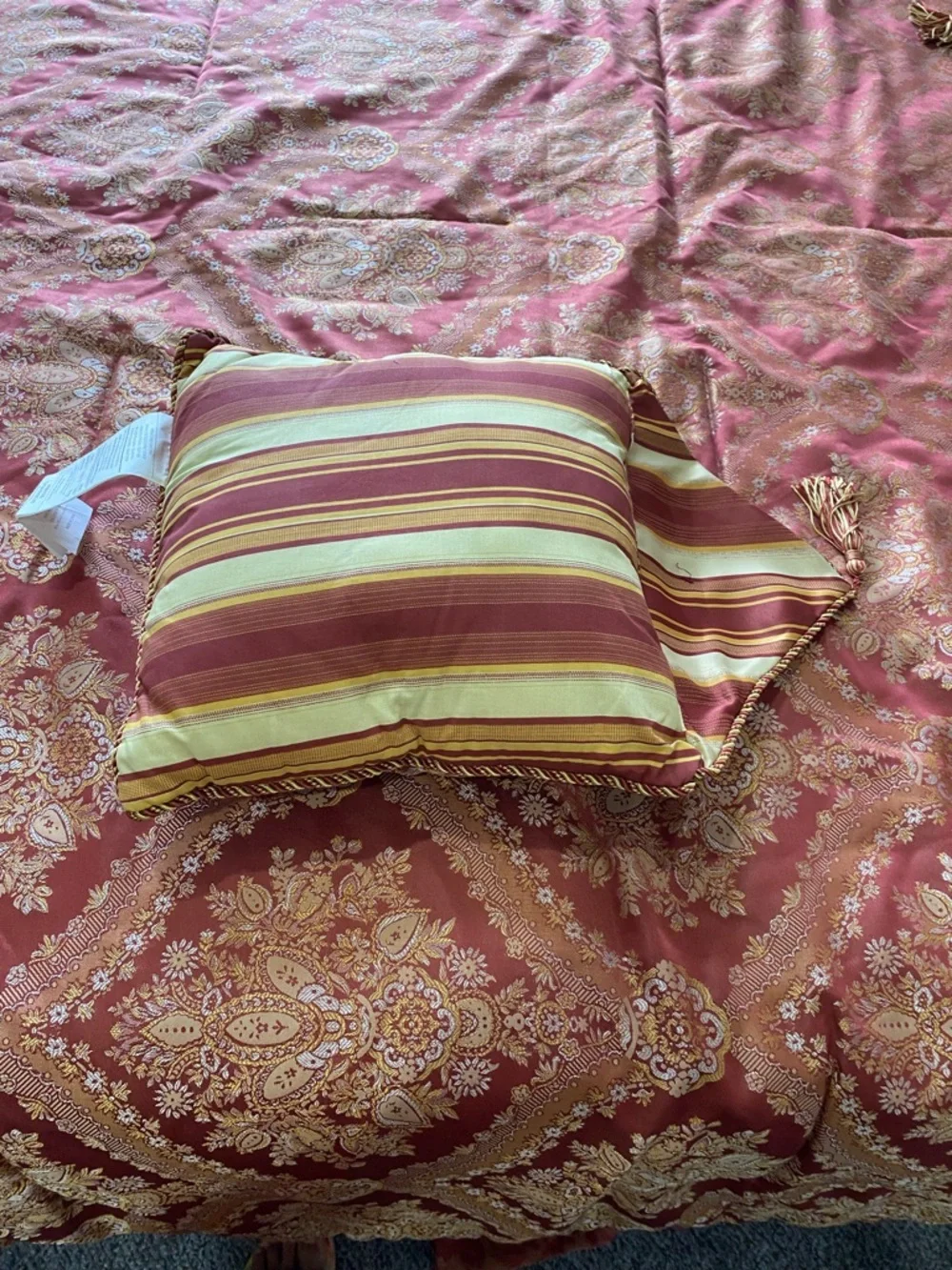 Classic Red and Gold Damask Comforter - Timeless Home Bedding